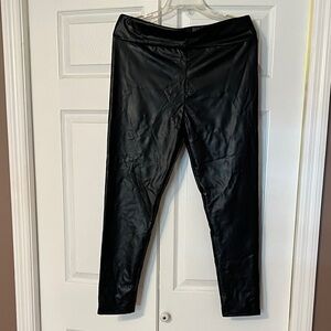 Black Faux Leather Leggings